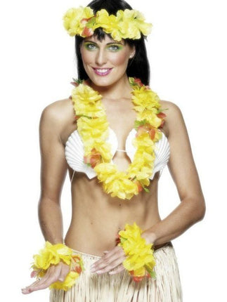 Feestbazaar Hawaii verkleedset geel