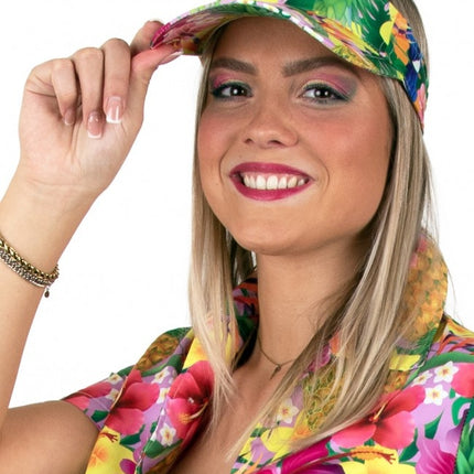 Feestbazaar Hawaii Zonneklep Ananassen Roze