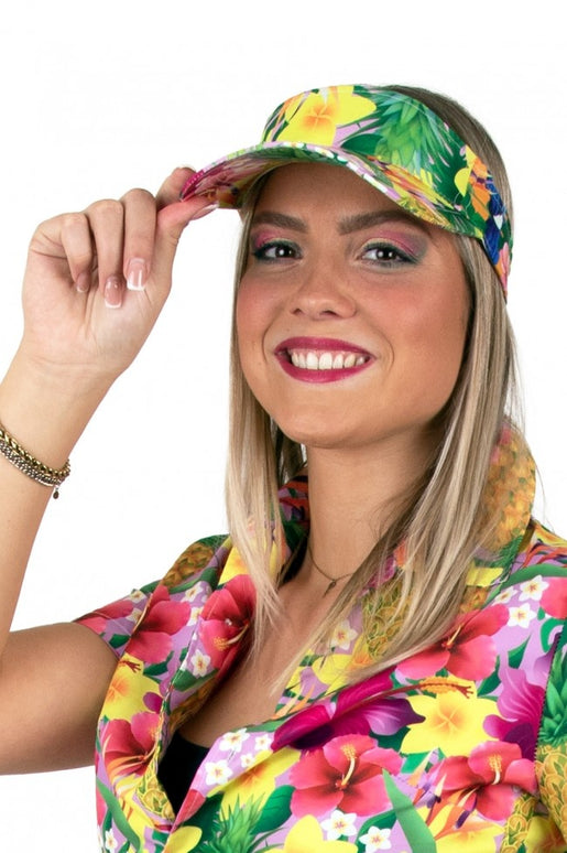 Feestbazaar Hawaii Zonneklep Ananassen Roze