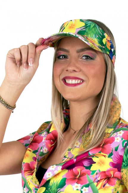 Feestbazaar Hawaii Zonneklep Ananassen Roze