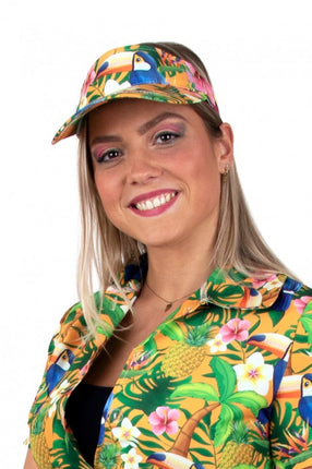 Feestbazaar Hawaii Zonneklep Toekans Oranje