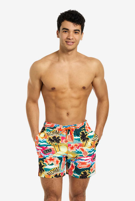 Feestbazaar Hawaii Zwembroek Aloha Heren Opposuits