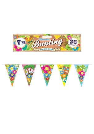 Feestbazaar Hawaiian Vlaggenlijn Bloemen en Palmbomen (7m)