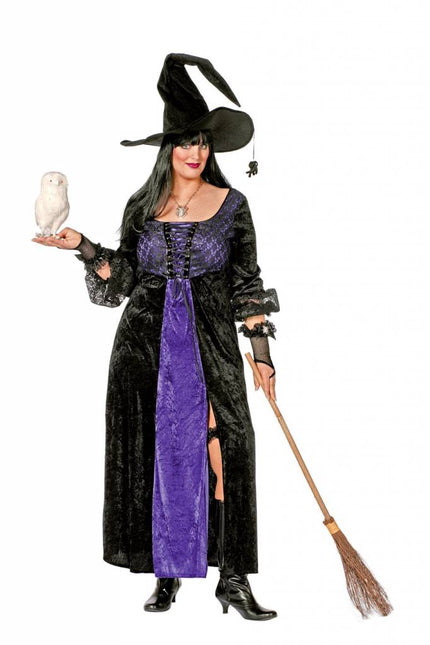Feestbazaar Heks paars/zwart