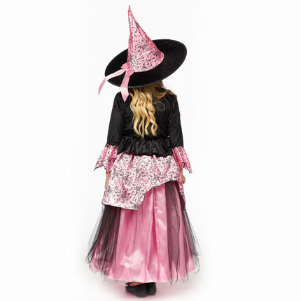 Feestbazaar Heksenjurk Kind Roze Premium + Hoed