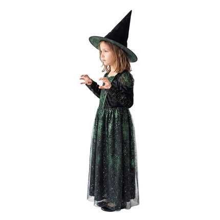 Feestbazaar Heksenkostuum Kind Mystic Web Groen Premium