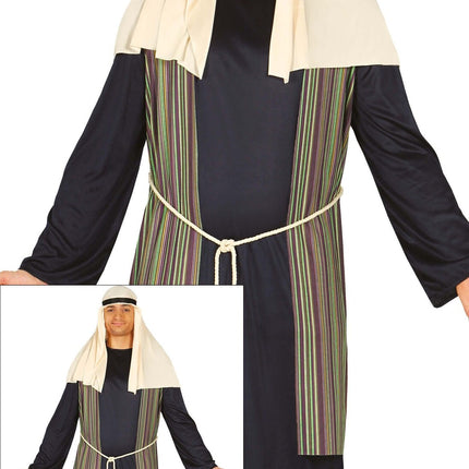 Feestbazaar Herders Kostuum Heren Saint Joseph Blauw