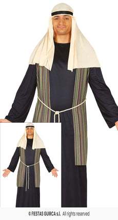 Feestbazaar Herders Kostuum Heren Saint Joseph Blauw