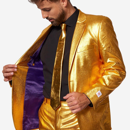 Feestbazaar Heren Pak Groovy Gold Opposuits