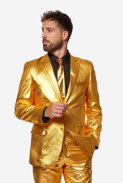 Feestbazaar Heren Pak Groovy Gold Opposuits