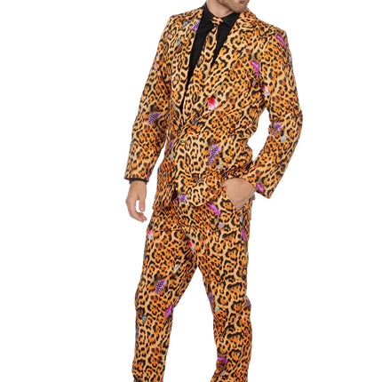 Feestbazaar Heren Suit Panterprint Kotiya