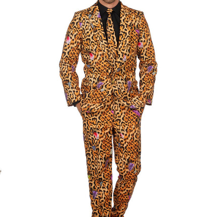 Feestbazaar Heren Suit Panterprint Kotiya