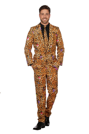 Feestbazaar Heren Suit Panterprint Kotiya