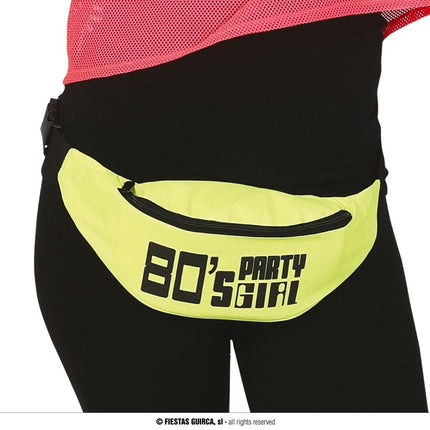 Feestbazaar Heuptasje 80's Party Girl Geel