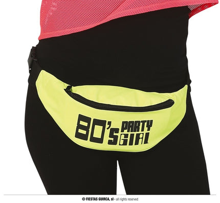 Feestbazaar Heuptasje 80's Party Girl Geel