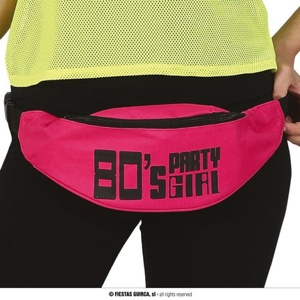 Feestbazaar Heuptasje 80's Party Girl Roze