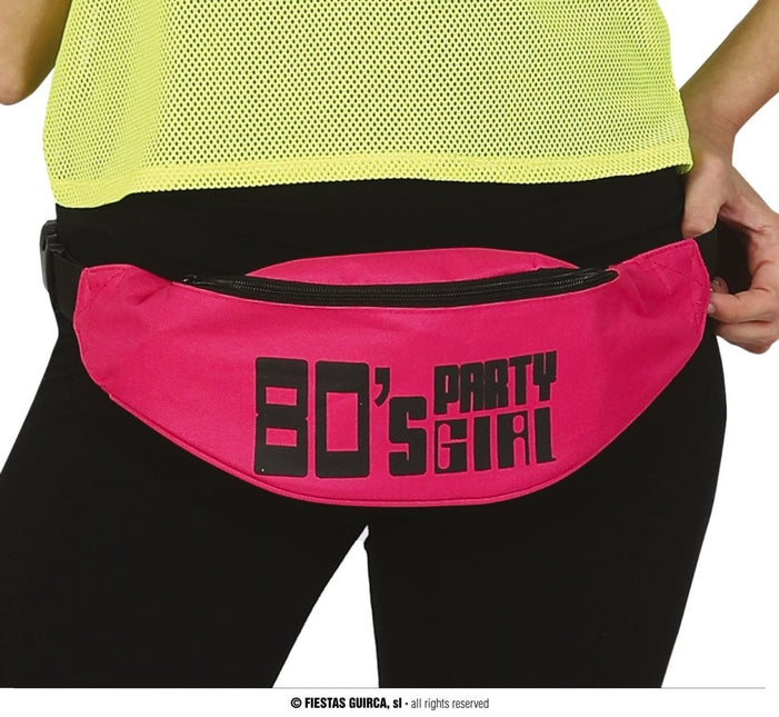 Feestbazaar Heuptasje 80's Party Girl Roze