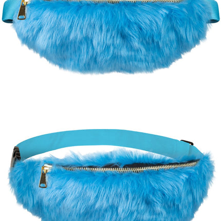 Feestbazaar Heuptasje Blauw Pluche