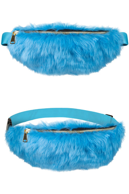 Feestbazaar Heuptasje Blauw Pluche