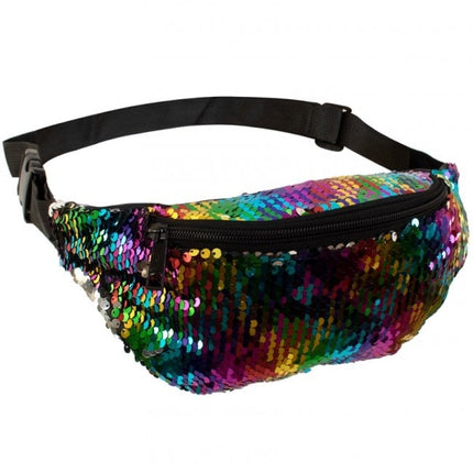 Feestbazaar Heuptasje multikleur pailletten