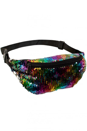 Feestbazaar Heuptasje multikleur pailletten