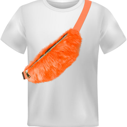 Feestbazaar Heuptasje Oranje Pluche