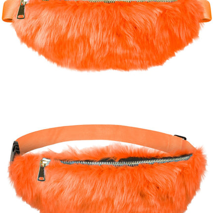 Feestbazaar Heuptasje Oranje Pluche