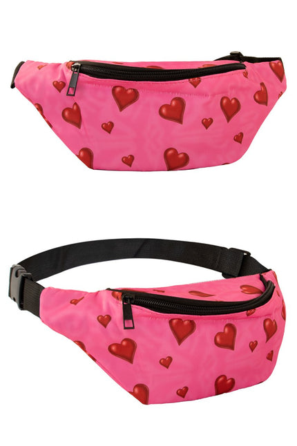 Feestbazaar Heuptasje Roze Met Hartjes