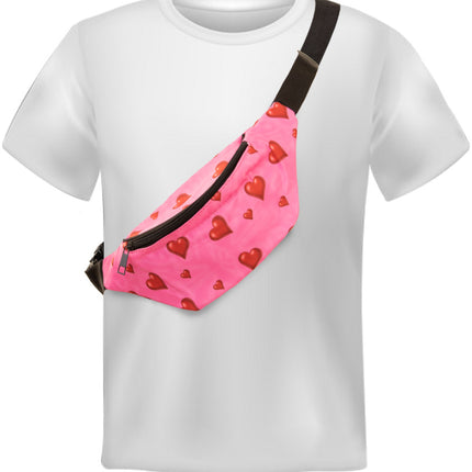 Feestbazaar Heuptasje Roze Met Hartjes