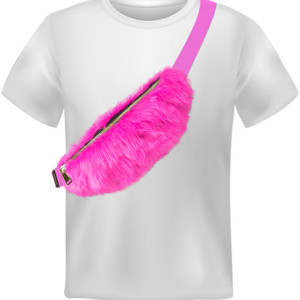 Feestbazaar Heuptasje Roze Pluche