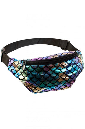 Feestbazaar Heuptasje schubben metallic multikleur