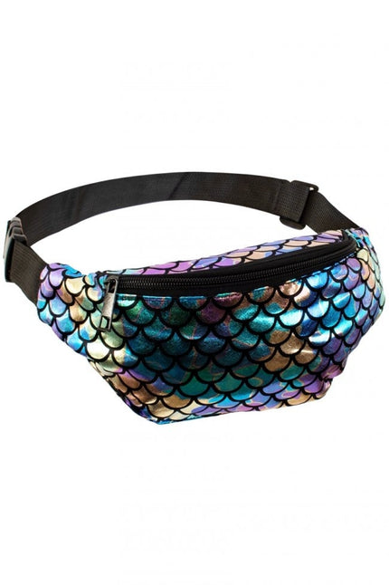 Feestbazaar Heuptasje schubben metallic multikleur