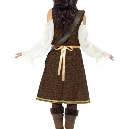 Feestbazaar High Seas Piratenpak vrouw