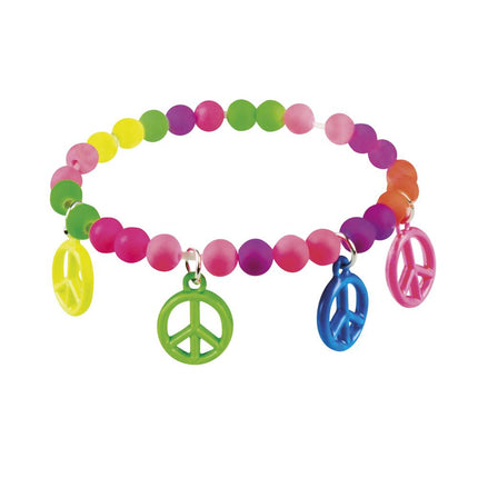Feestbazaar Hippie armbandje neon