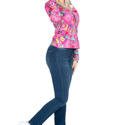 Feestbazaar Hippie Blouse Daisy Roze Dames