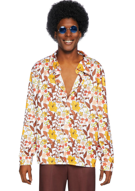 Feestbazaar Hippie Blouse Floral Heren