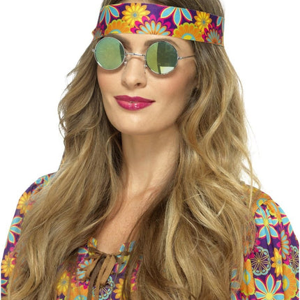 Feestbazaar Hippie Bril Gespiegeld