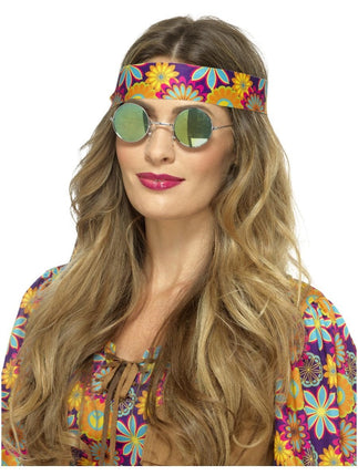 Feestbazaar Hippie Bril Gespiegeld