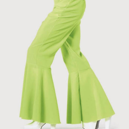Feestbazaar Hippie broek bi-stretch man neon groen