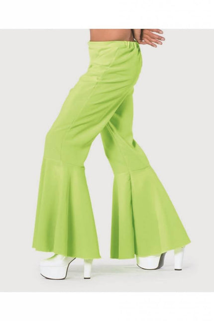 Feestbazaar Hippie broek bi-stretch man neon groen