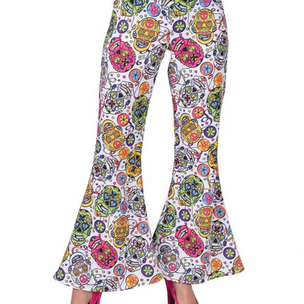 Feestbazaar Hippie Broek Mexican Skull dames