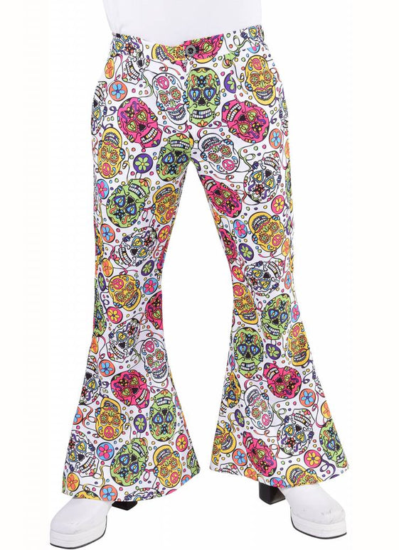 Feestbazaar Hippie broek mexican skull man