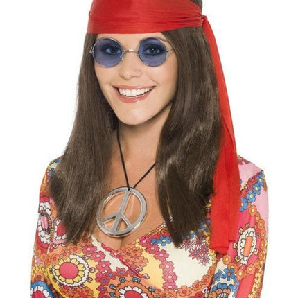 Feestbazaar Hippie Chick set dames bruin
