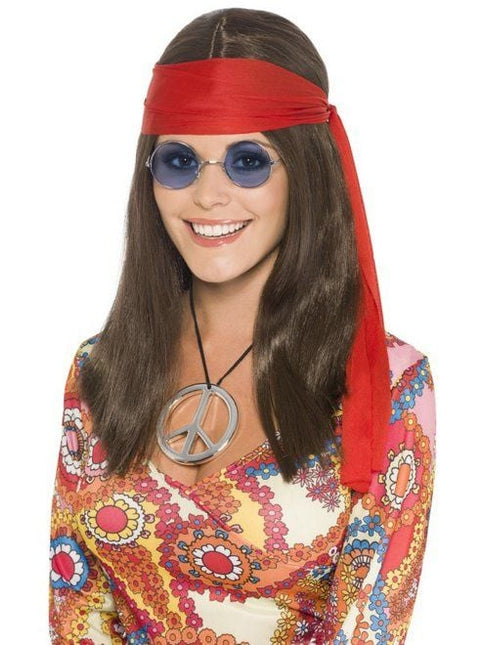 Feestbazaar Hippie Chick set dames bruin
