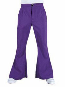 Feestbazaar Hippie Disco Broek paars man