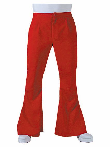 Feestbazaar Hippie Disco broek rood man