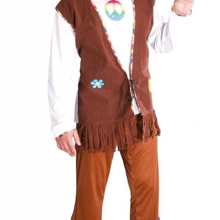 Feestbazaar Hippie Flower Power Kostuum Man