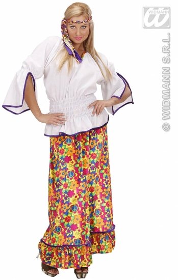 Feestbazaar Hippie kostuum fluweel vrouw Andromeda