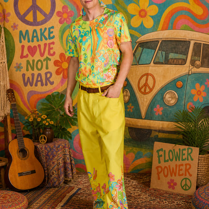 Feestbazaar Hippie Kostuum Happy Harry 3-delig