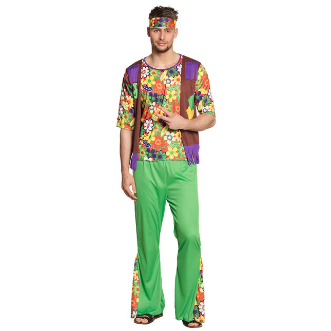 Feestbazaar Hippie kostuum man woodstock
